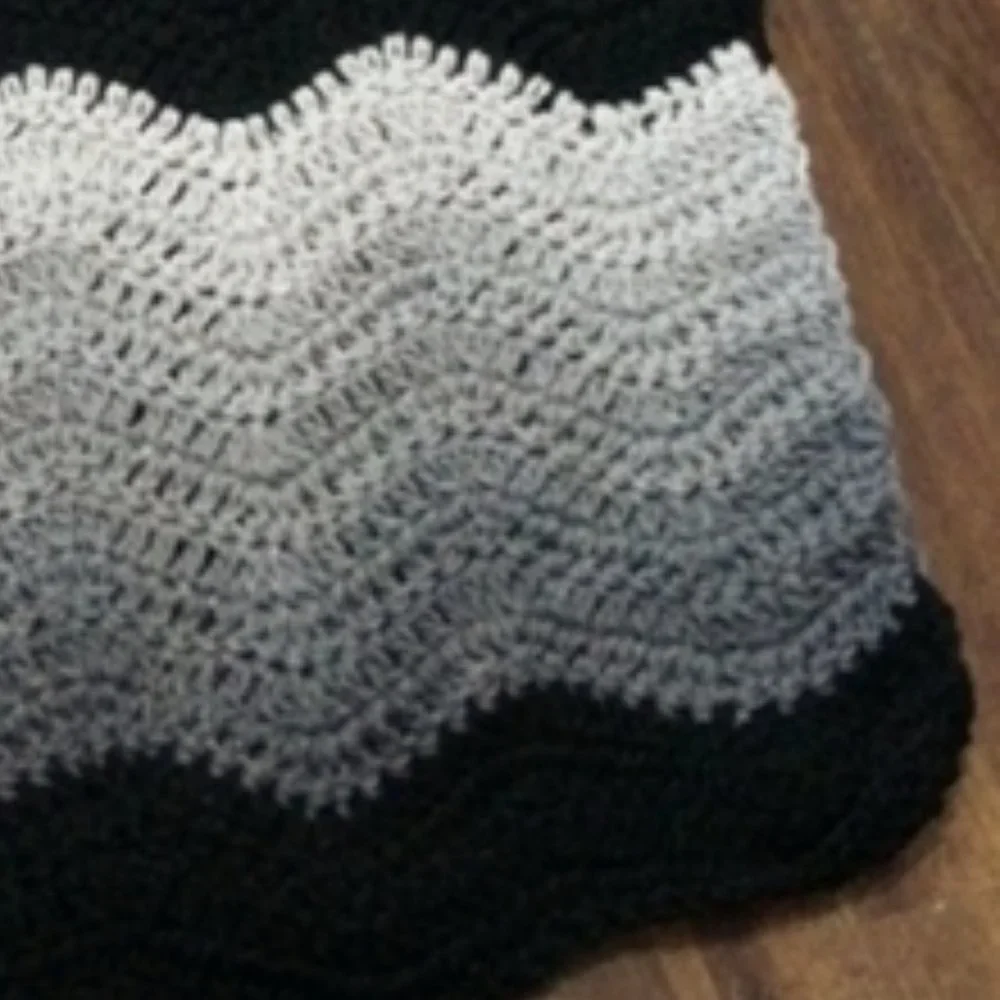 Hand Crafted Crochet Baby Blanket Stroller Afghan Lapghan Wheelchair Cover Lap